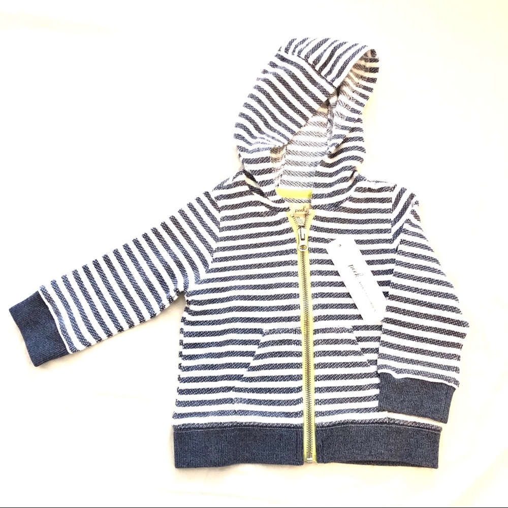 Baby boy’s striped zip-up hoodie